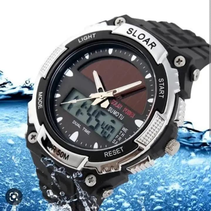 SKMEI STRAP ORIGINAL DUAL TIME WATCH 
SOLAR MODEL