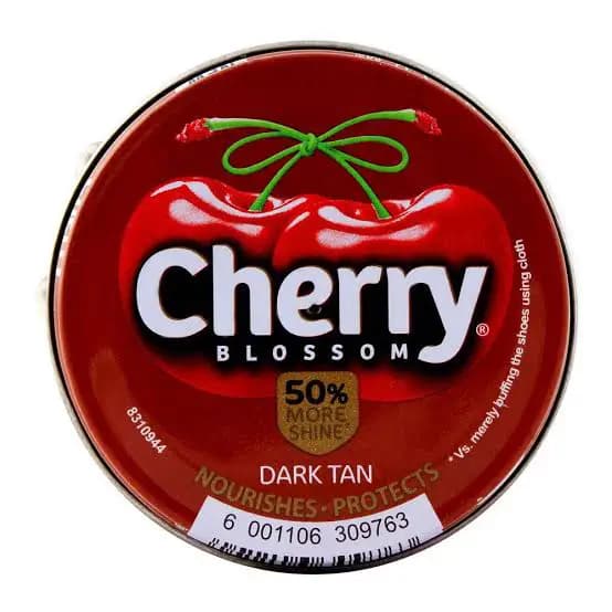 Cherry Blossom Dark Tan Shoe Polish, 45ml