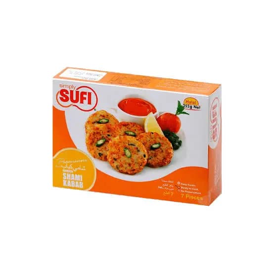 Sufi Chicken Shami Kabab, 7 Pieces, 252gm