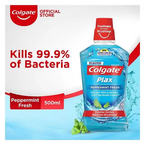 Colgate Plax Peppermint Fresh Mouthwash 500ml